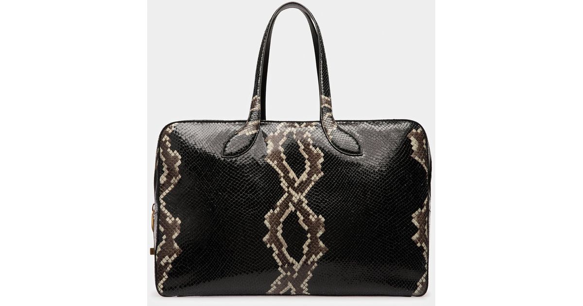 Bally Lago Weekender Bag In Python Print in Black for Men Lyst