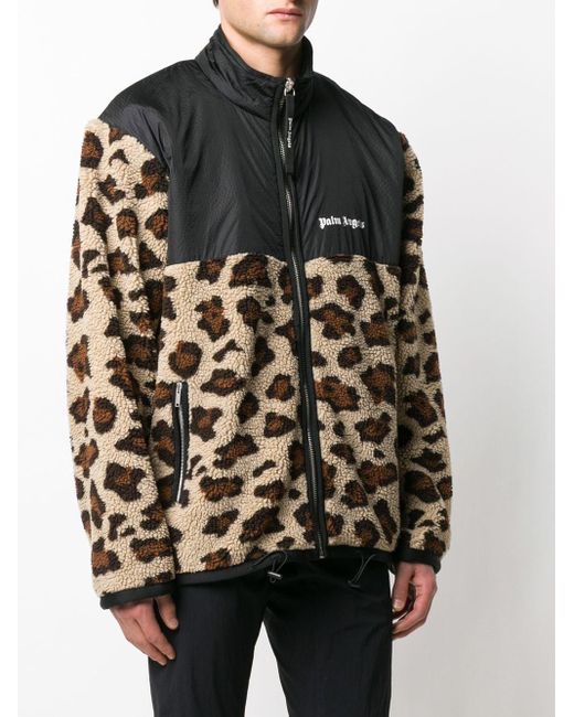 Palm Angels Animal Sherpa Fleece Jacket in Brown for Men Save 40 Lyst