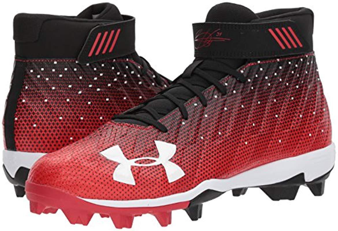 Under Armour Synthetic Harper 2 Rm Baseball Shoe in Black/Red (Red) for