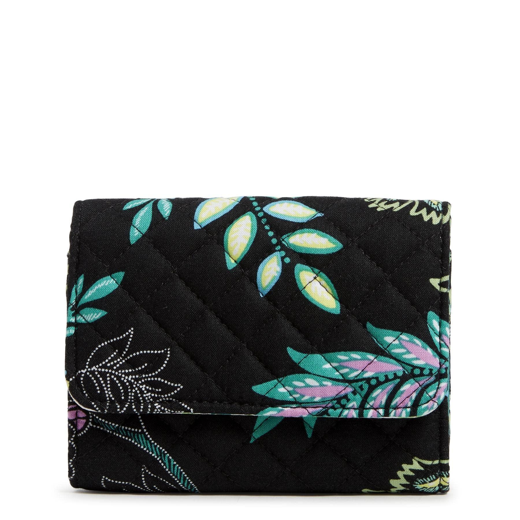 Vera Bradley Riley Compact Wallet With Rfid Protection in Black Lyst