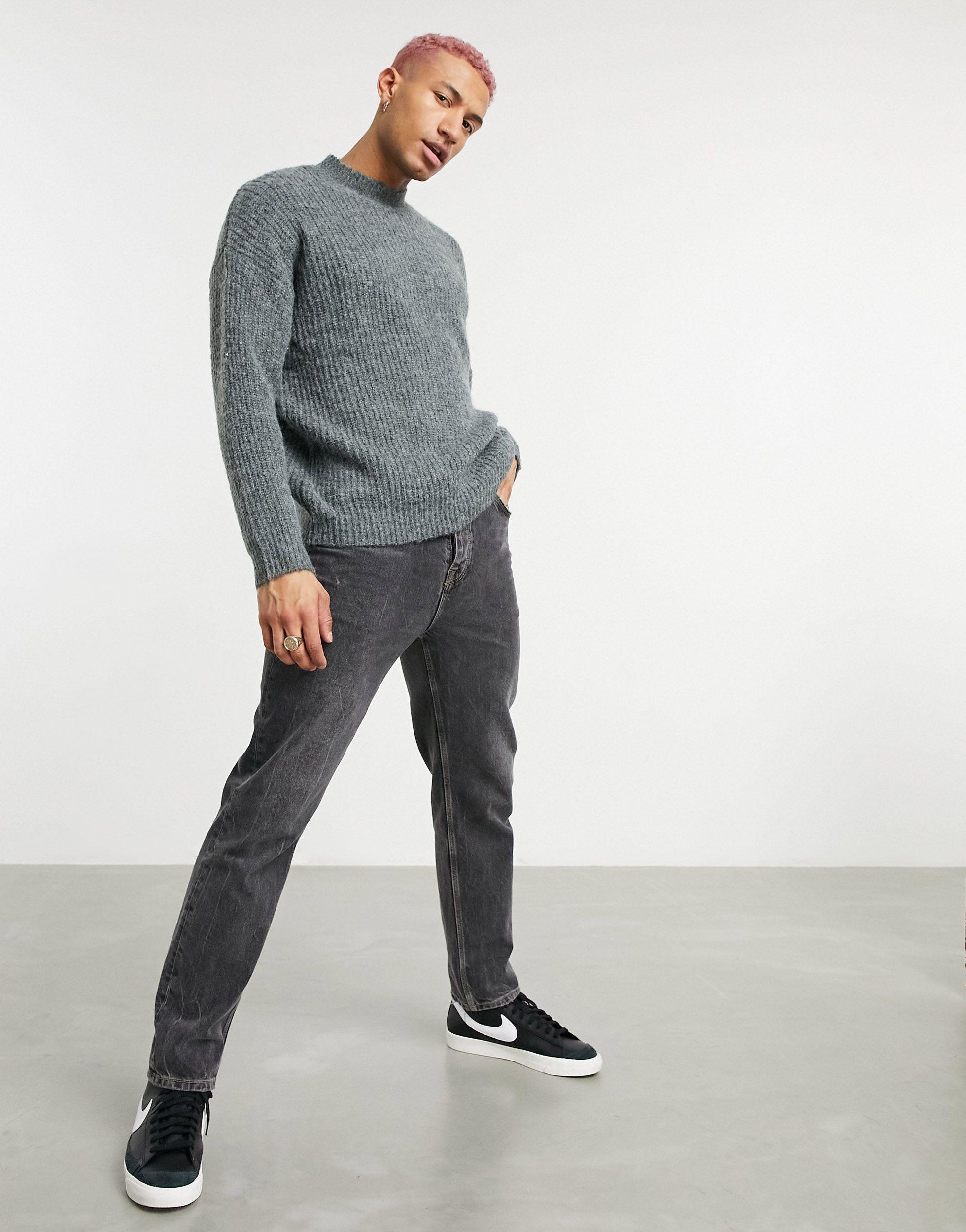 Pull&Bear Ribbed Crew Neck Sweater in Brown for Men Lyst