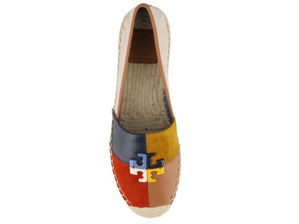 Tory Burch Rubber Logo Patchwork Espadrilles in Blue Lyst