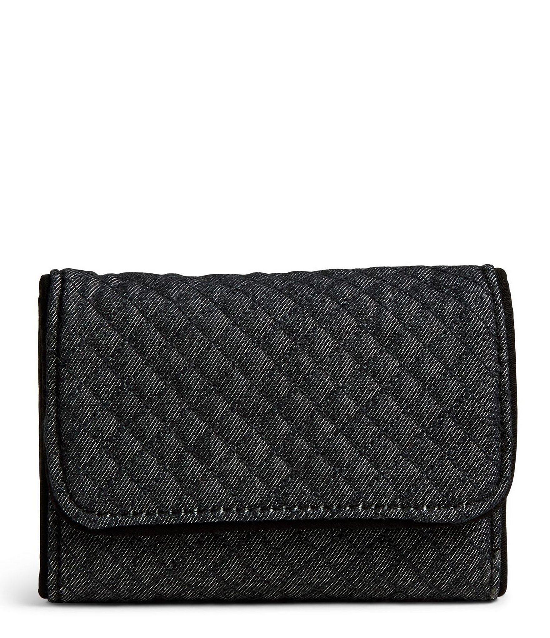 Vera Bradley Denim Iconic Rfid Riley Quilted Compact Wallet in Denim