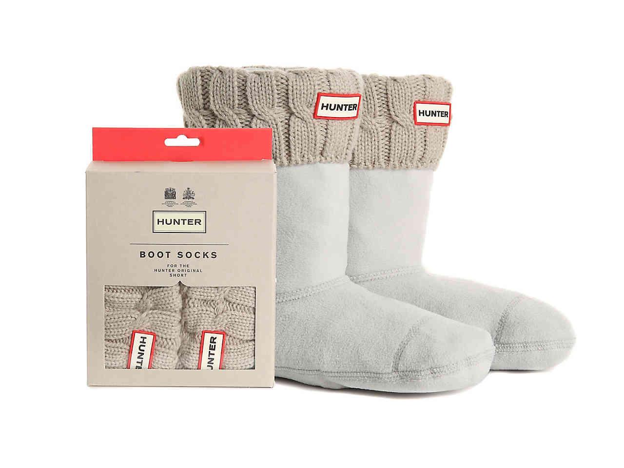 HUNTER Synthetic Original Short Cable Knit Boot Socks in Grey (Gray) Lyst