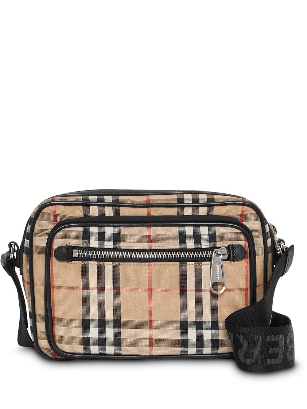 Burberry Vintage Check Leather Crossbody Bag for Men Lyst