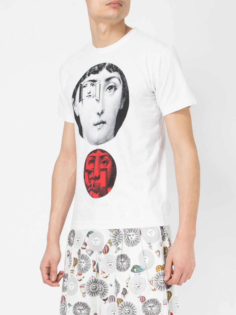 Comme des Garçons Cotton Fornasetti X Print Tshirt in White for Men Lyst