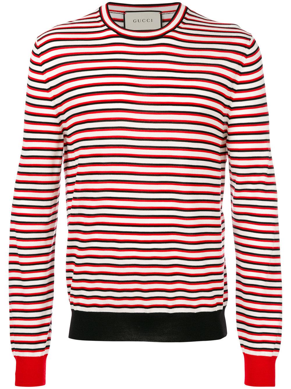 Gucci Striped Jumper in Red for Men Lyst