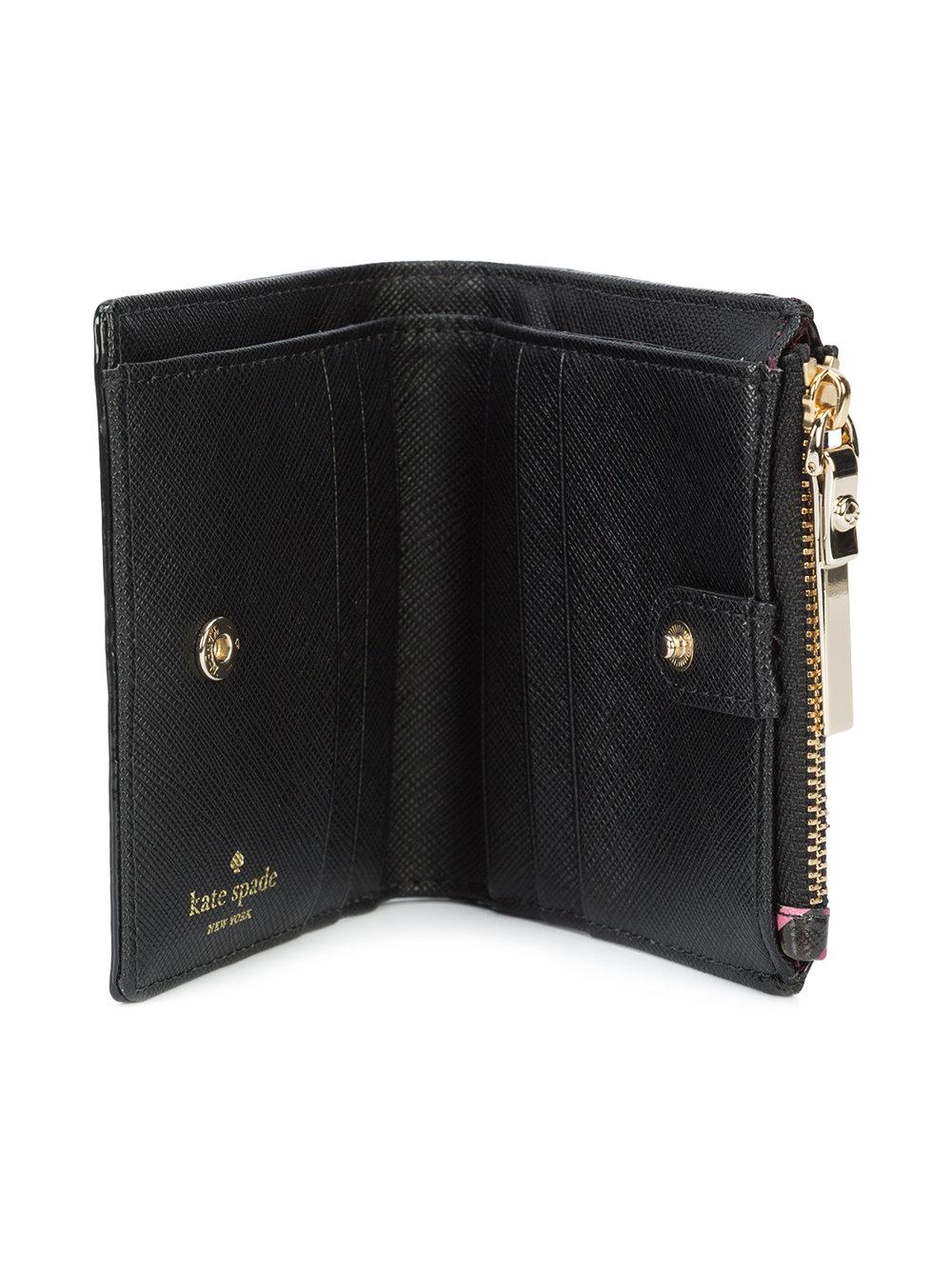 Lyst Kate Spade Floral Wallet in Black
