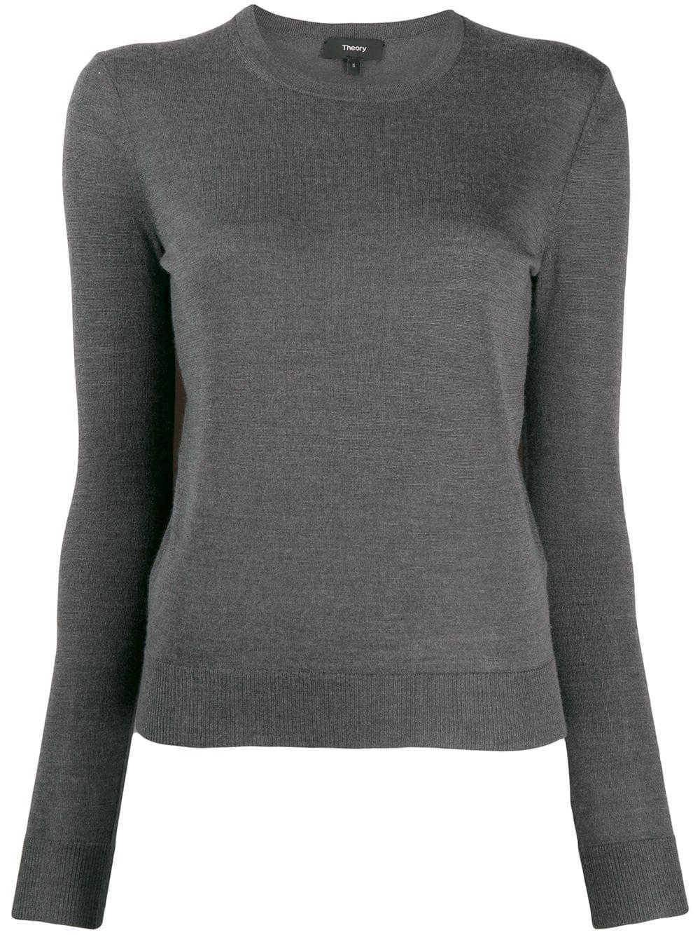 Theory Cashmere Crew Neck Sweatshirt in Grey (Gray) Lyst