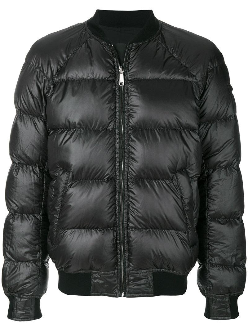 Prada Synthetic Reversible Padded Bomber Jacket in Black for Men Lyst