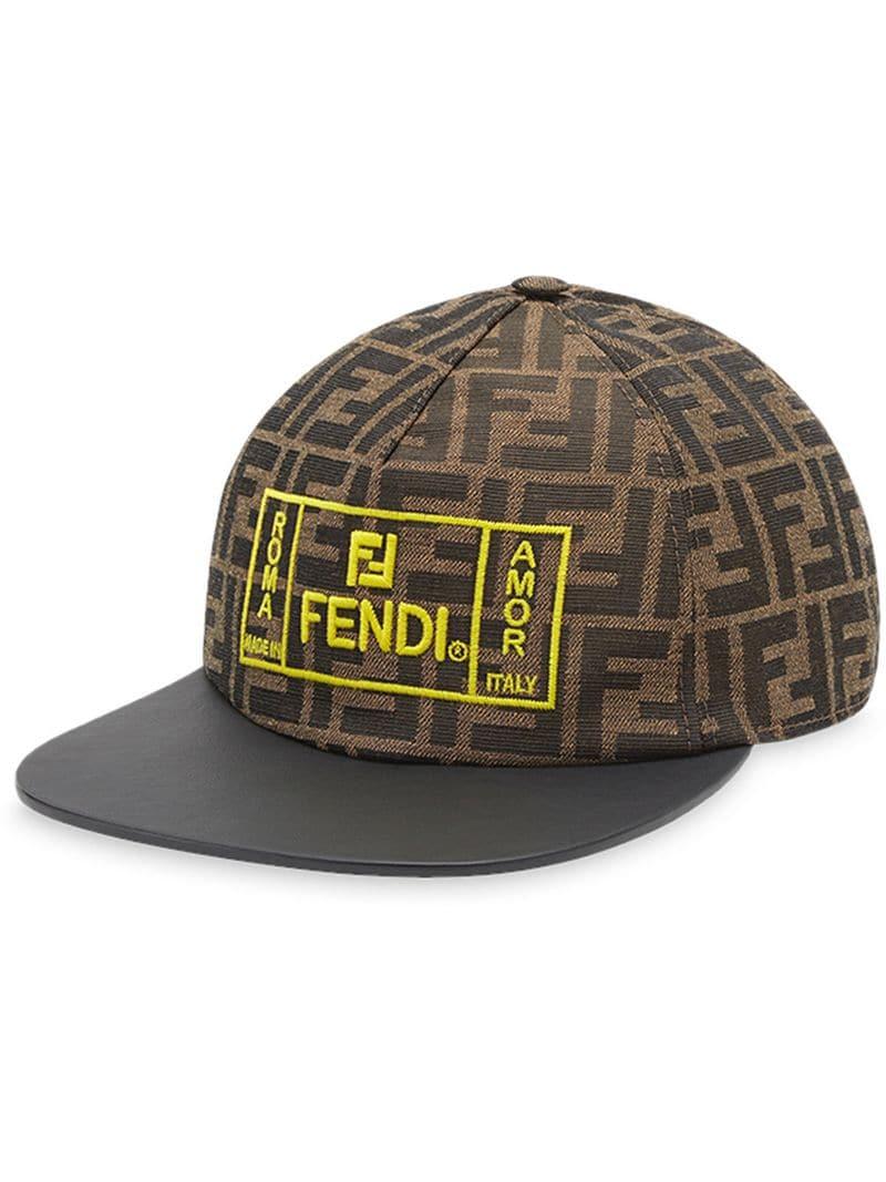 Fendi Monogram Baseball Cap in Brown for Men Lyst