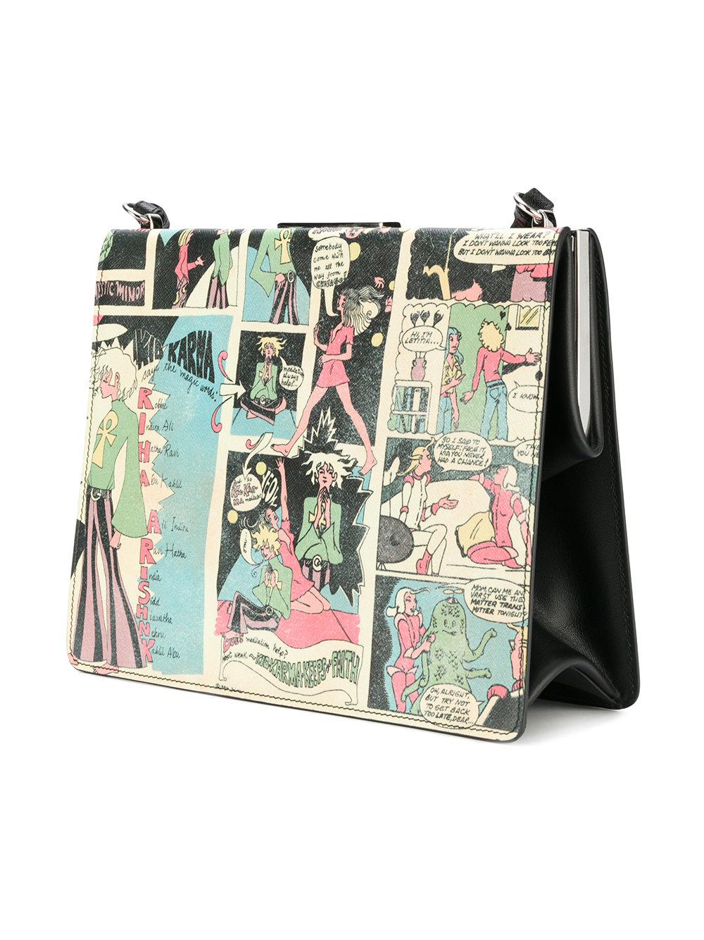 Prada Leather Comic Book Shoulder Bag Lyst
