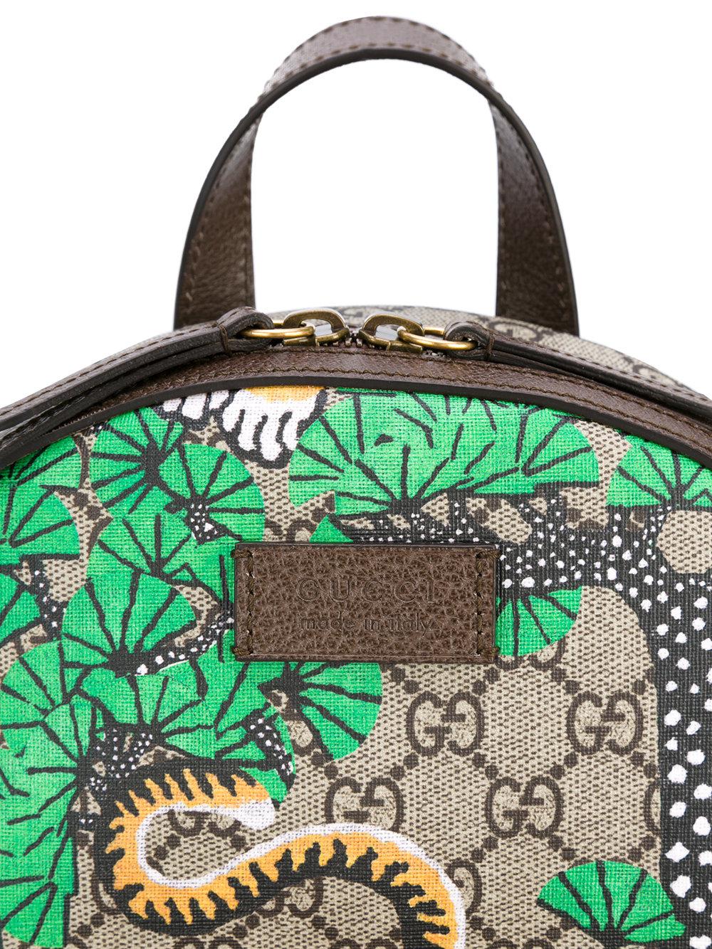 Gucci Leather Bengal Tiger Print Backpack Lyst