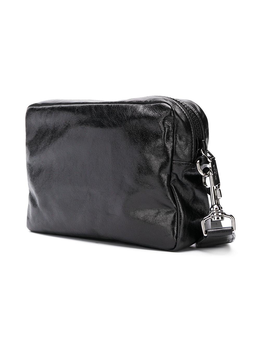 Balmain Leather Embossed Logo Camera Bag in Black for Men Lyst
