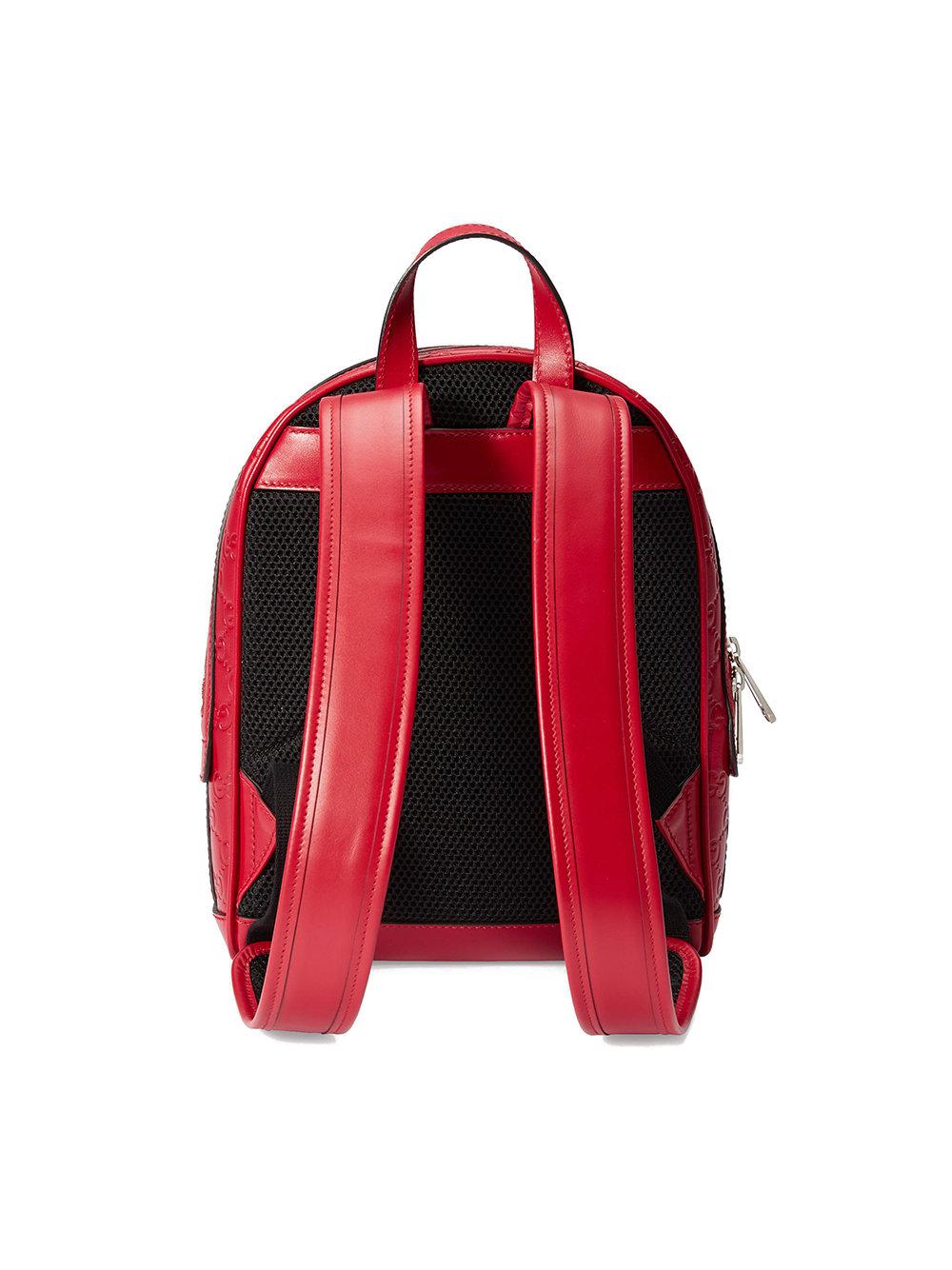 Red Leather Backpack Men Literacy Basics
