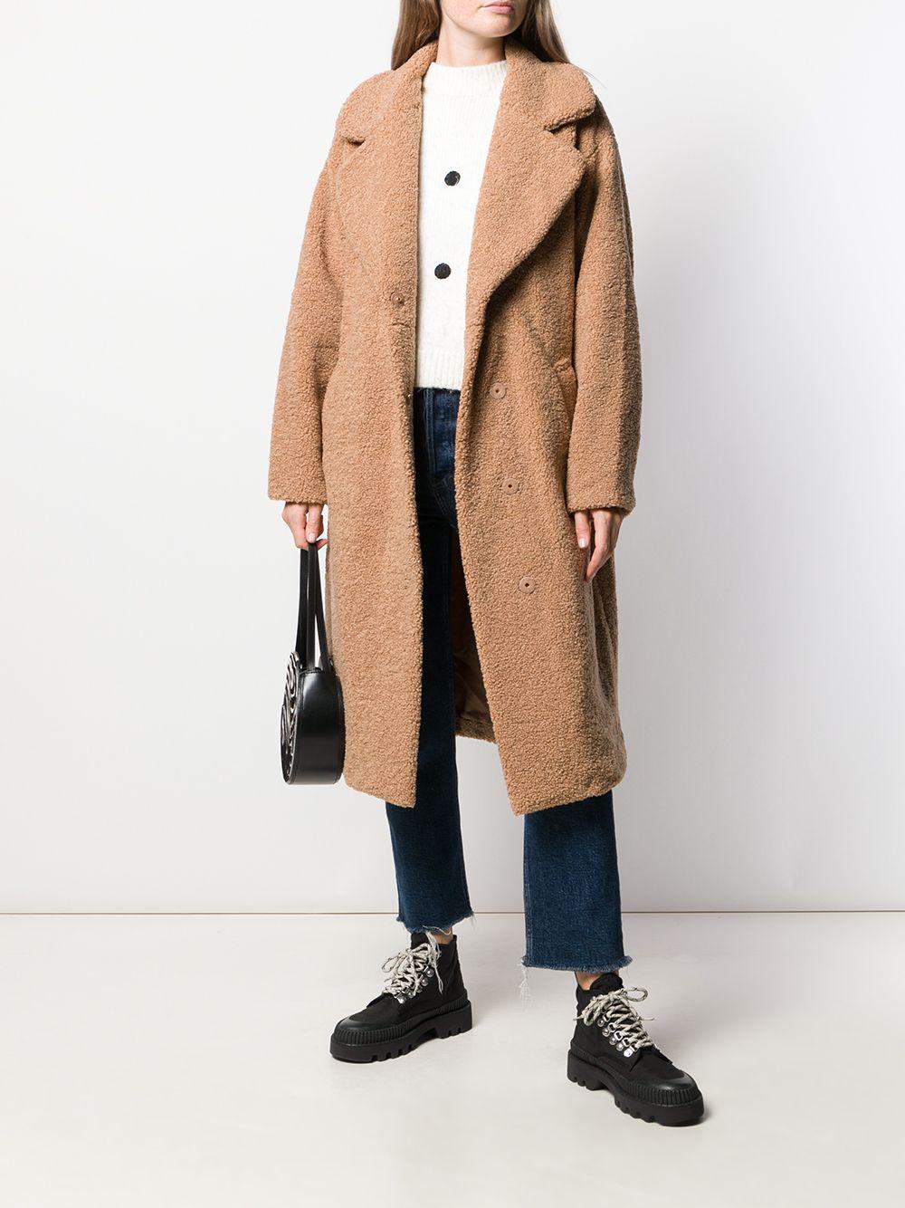 UGG Oversized Shearling Coat in Brown Lyst