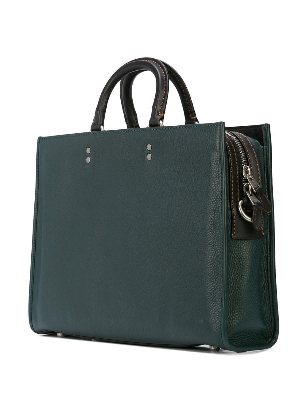 COACH Leather Rogue Briefcase in Green for Men Lyst