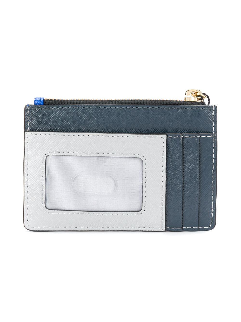 Marc Jacobs Leather Textured Card Wallet in Blue Lyst