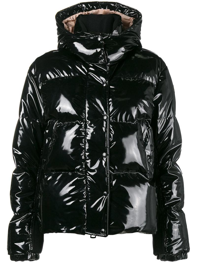 Lyst Moncler Feather Down Shiny Puffer Jacket in Black