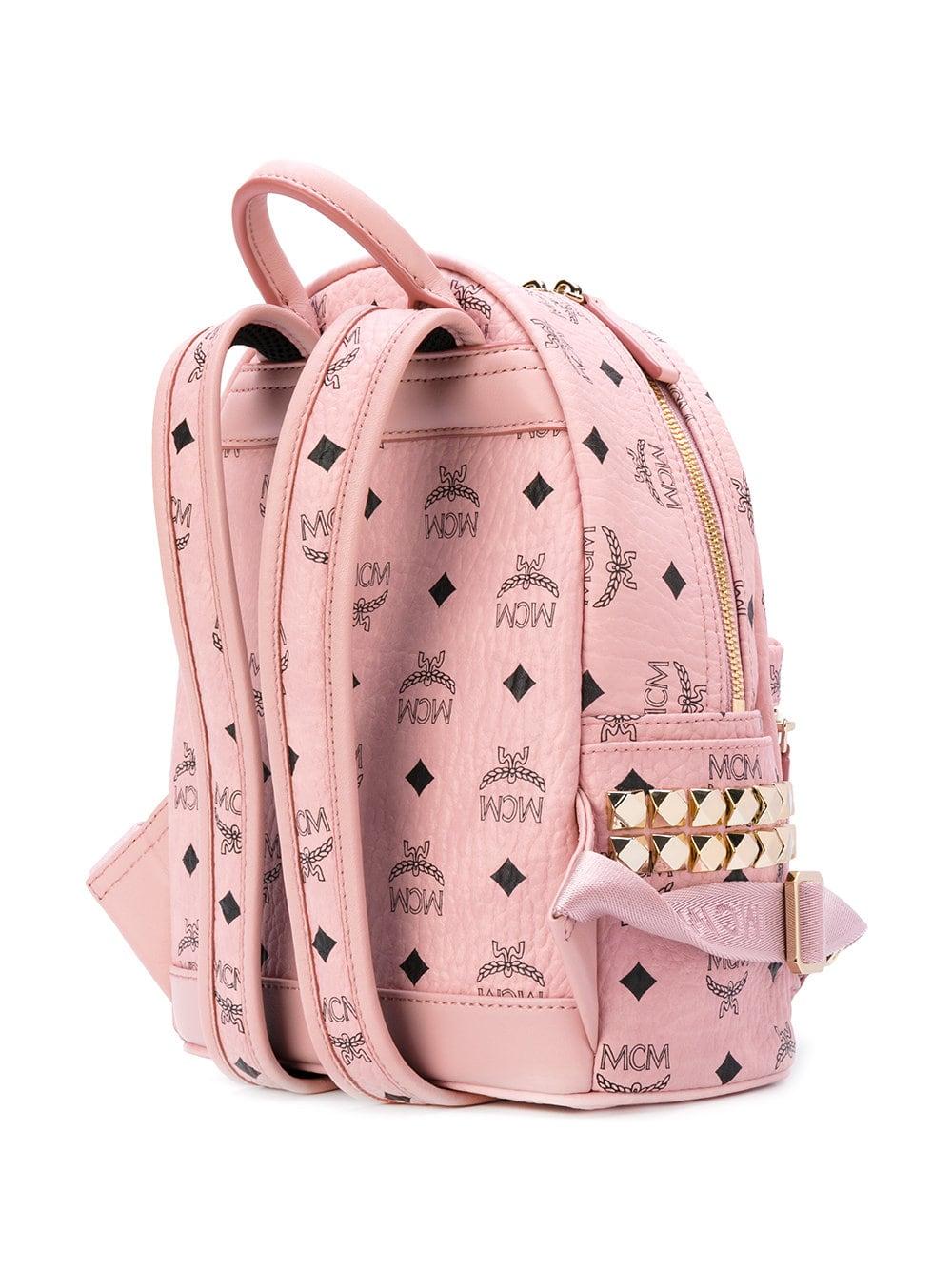 MCM Mini Stark Backpack in Pink Lyst