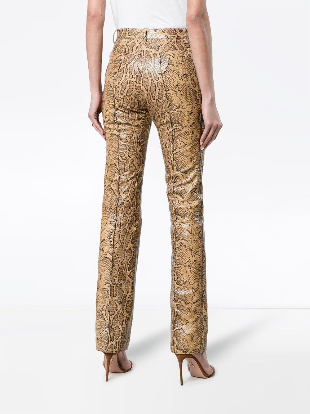 49％割引ブラウン系,M大割引 clane HIGH WAIST PYTHON PANTS YELLOW カジュアルパンツ パンツブラウン系M