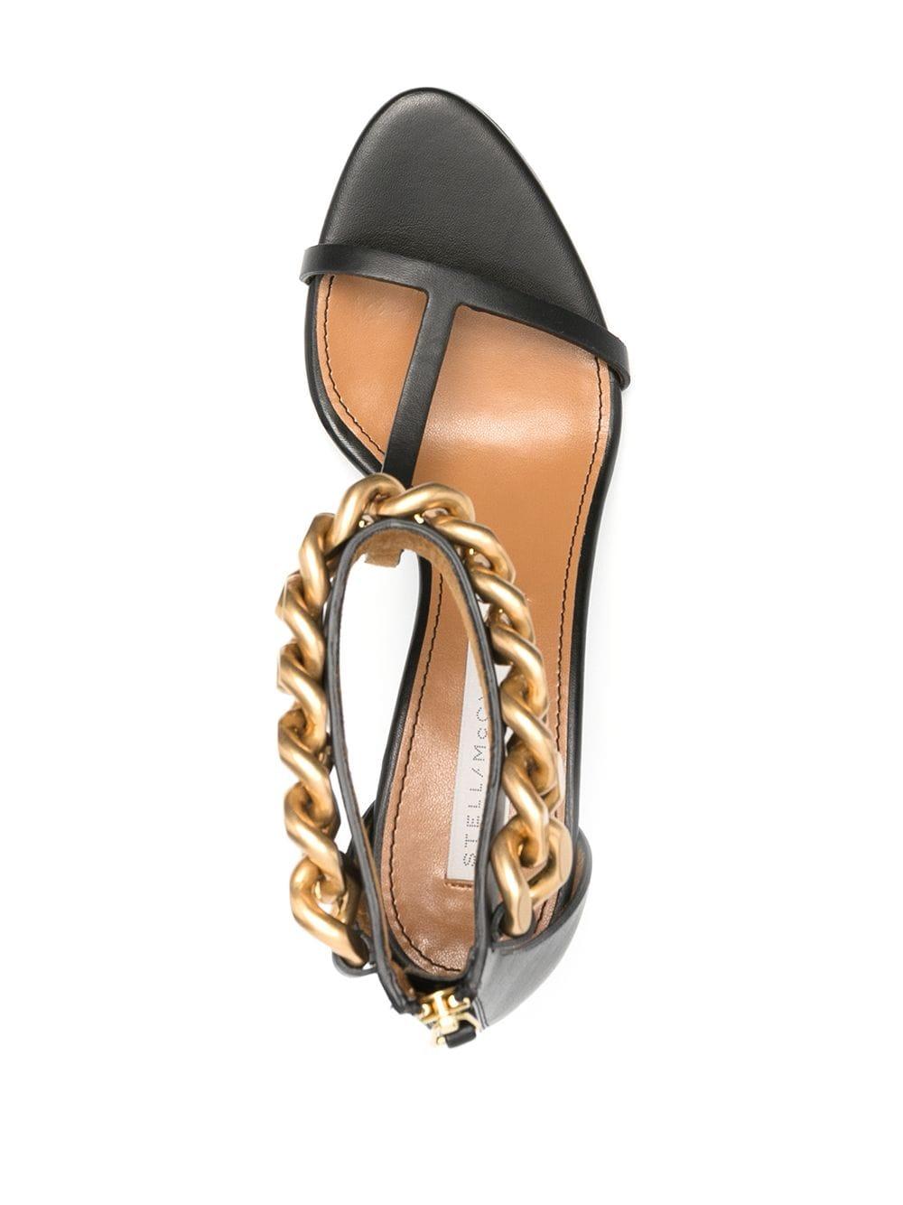 Stella McCartney Chainlink Strappy Sandals in Black Lyst