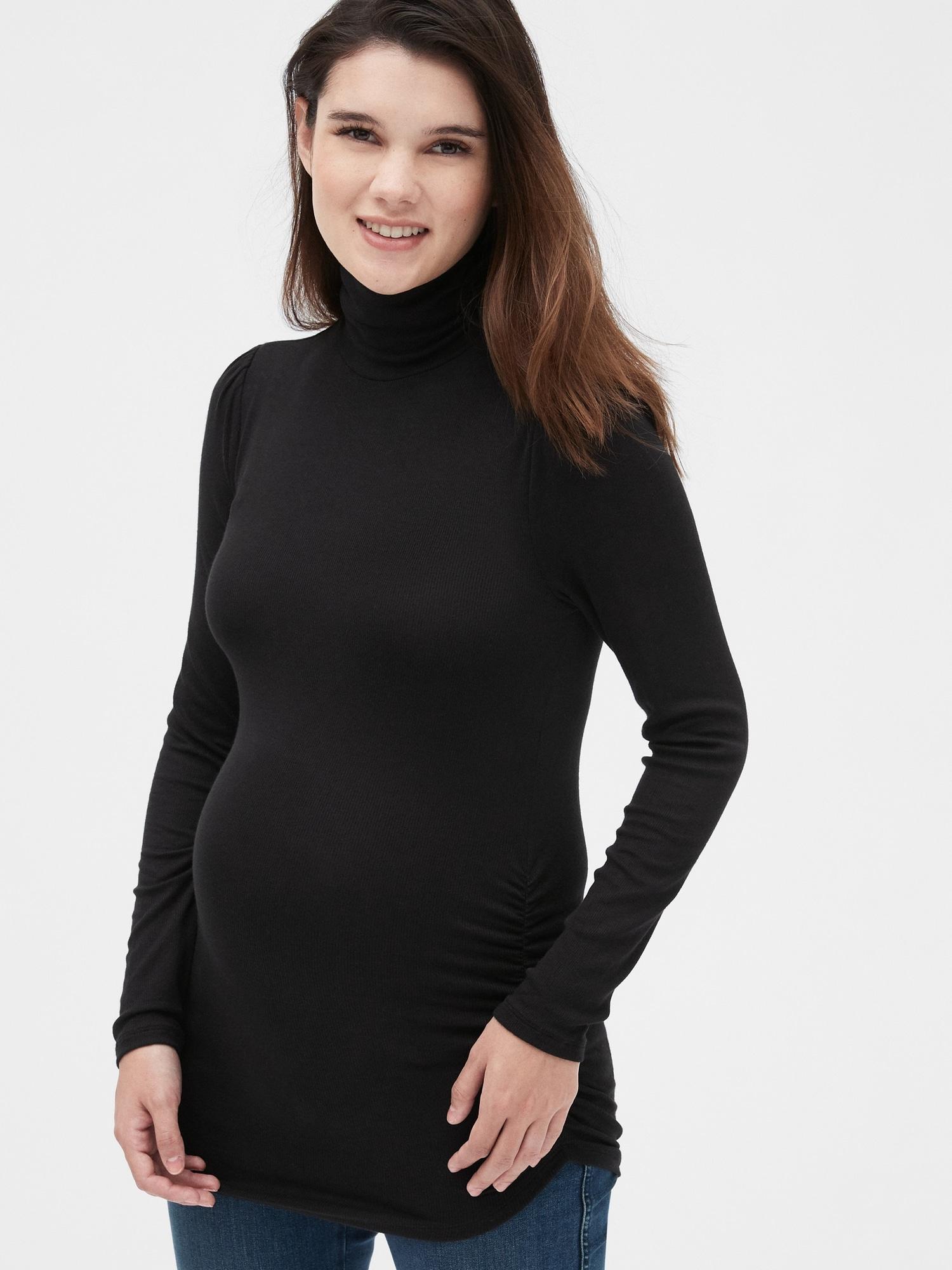 Gap Synthetic Maternity Ribbed Turtleneck In Modal in