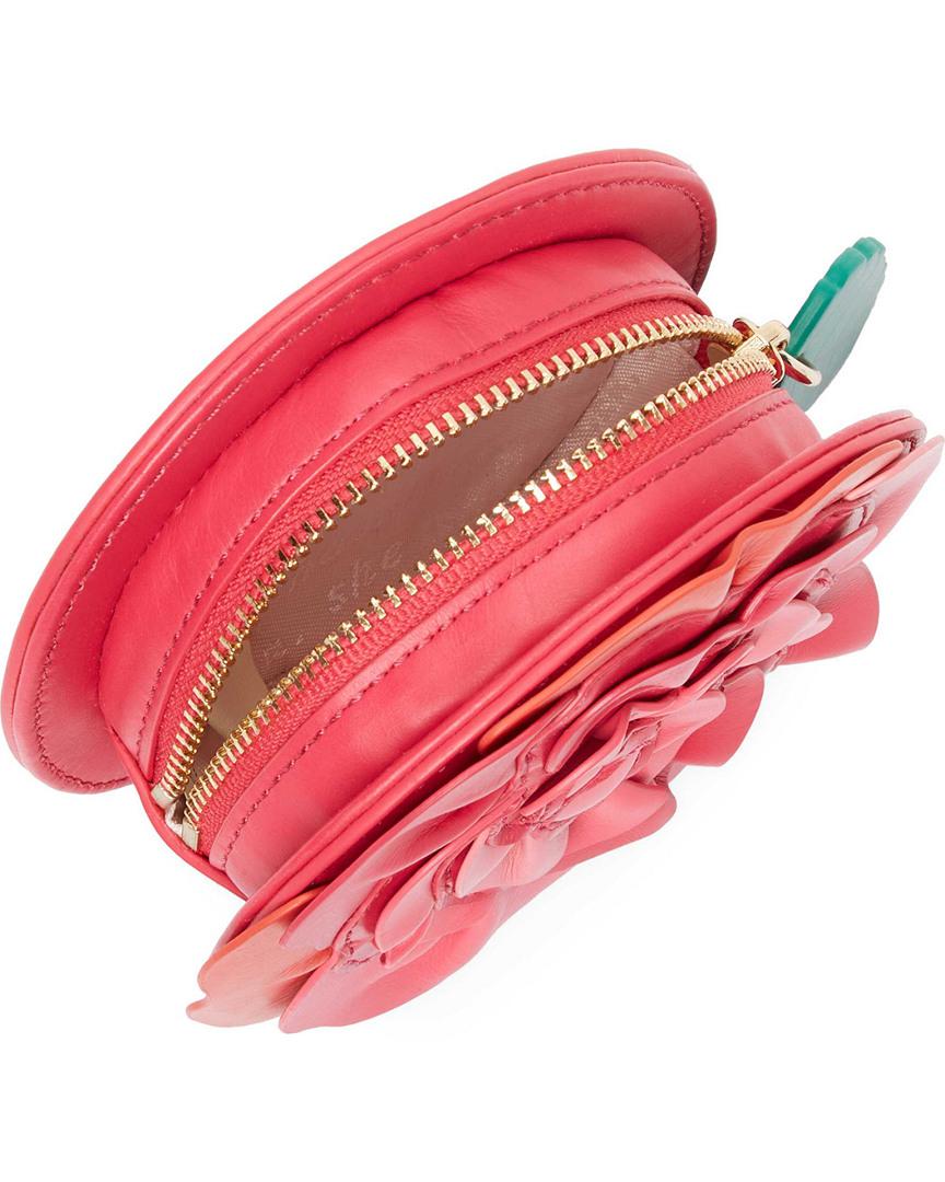 Kate Spade Leather Rambling Roses Rose Coin Purse in Red Lyst