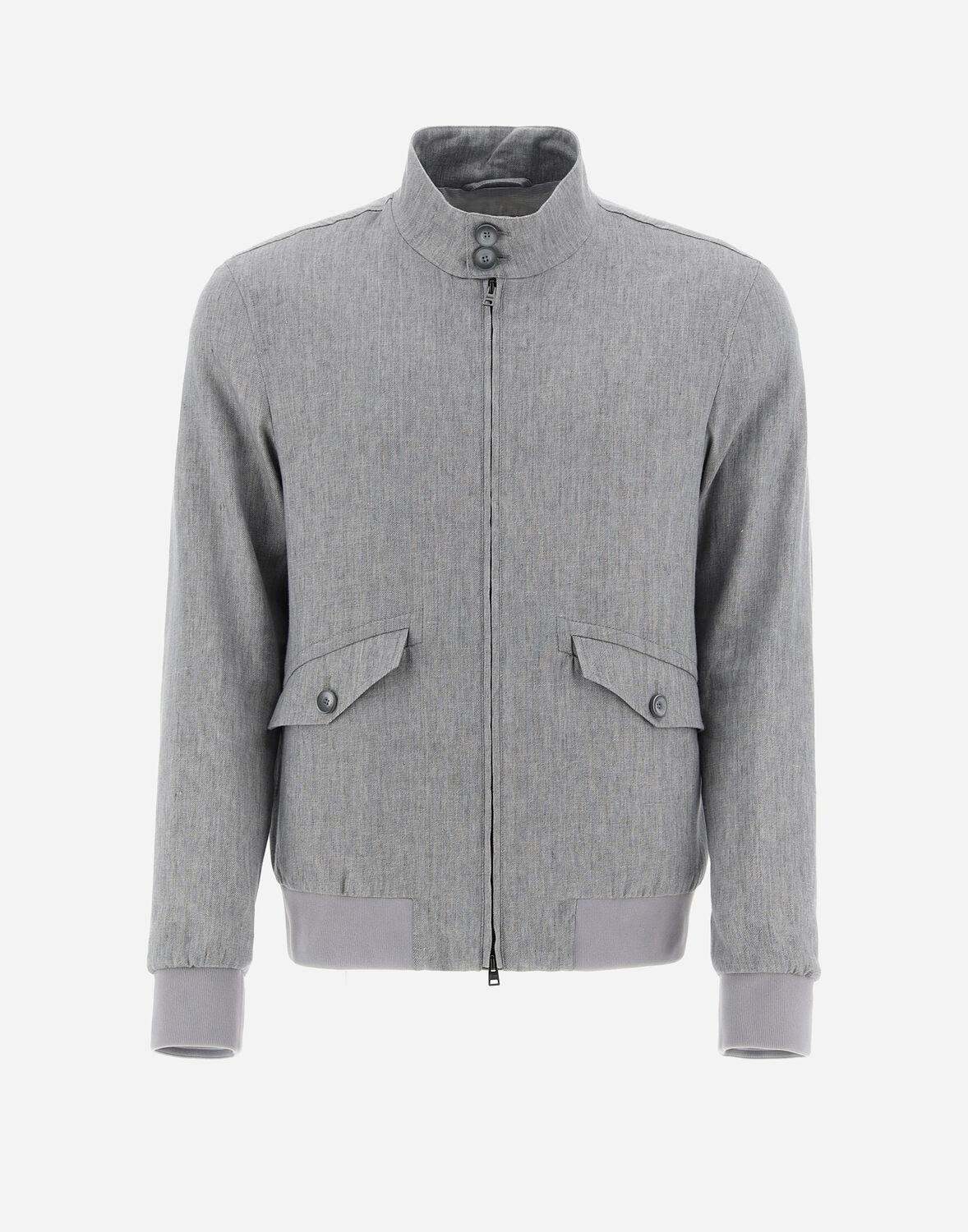 Herno Bomber Jacket In Classy Linen in Gray for Men Lyst