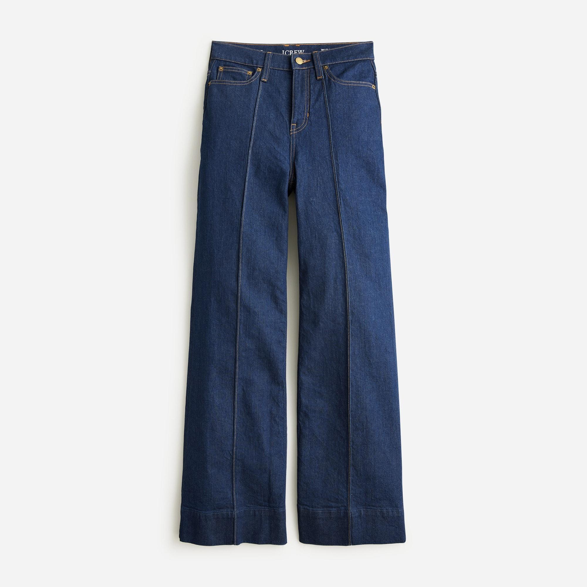 J.Crew Pintuck Denim Trouser In Rinse Wash in Blue Lyst