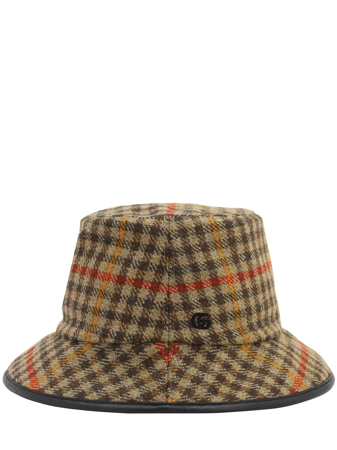 Gucci Check Wool Bucket Hat for Men Lyst