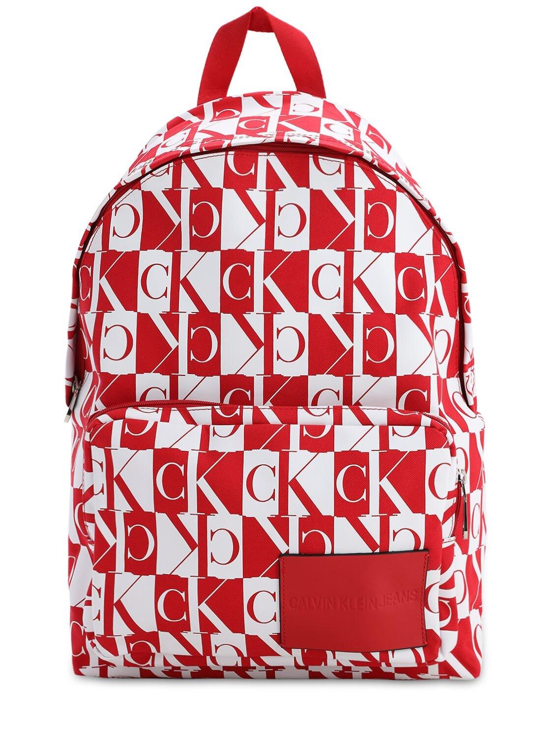 Calvin Klein Synthetic Round Backpack in Red for Men Save 43 Lyst