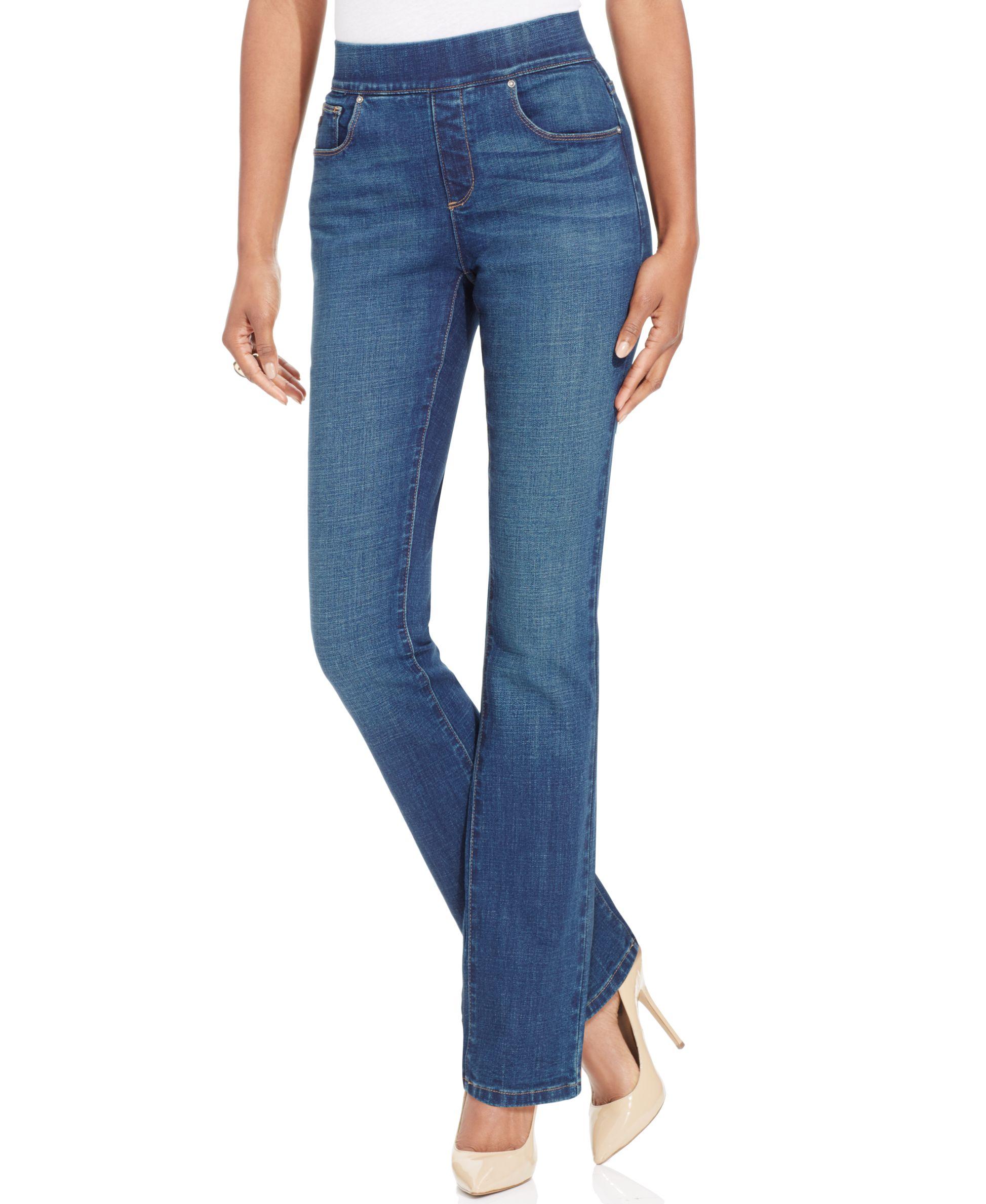Lee Platinum Denim Evelyn Pullon Straightleg Jeans in Blue Lyst