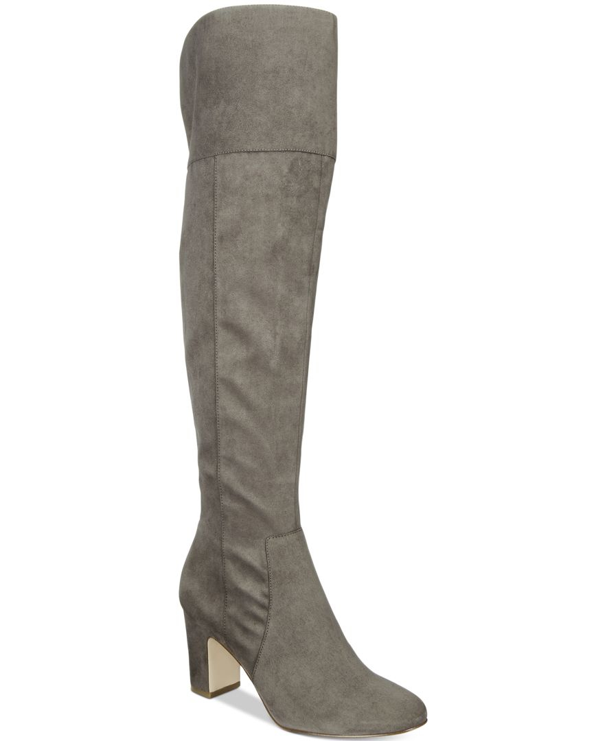 Alfani Women's Prima Harrley Tall Boots, Only At Macy's in Gray Lyst