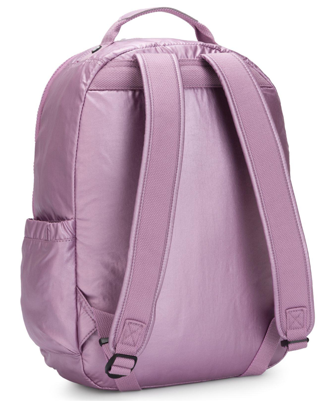 Kipling Synthetic Seoul Go Backpack in Metallic Berry (Purple) Lyst