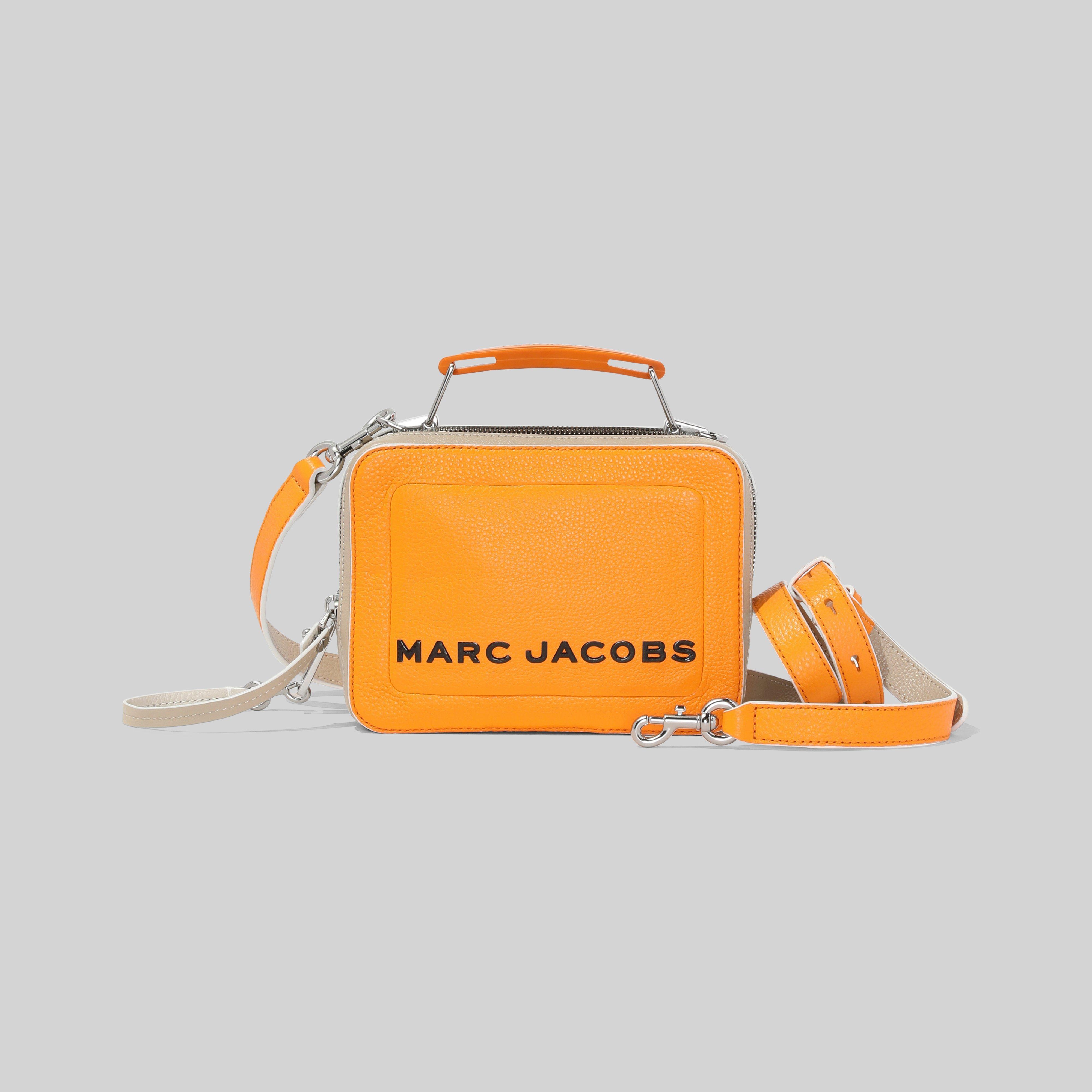 Marc Jacobs Leather The Colorblock Textured Mini Box Bag in Orange Lyst