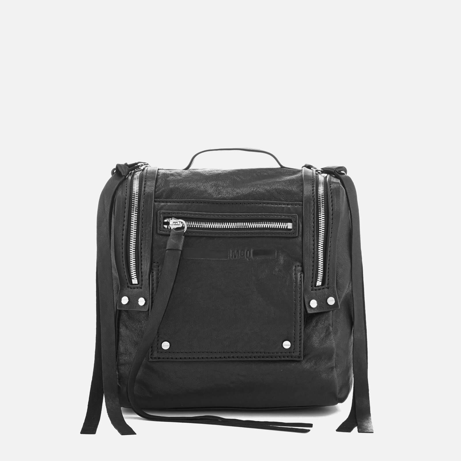 McQ Leather Mini Convertible Box Bag in Black Lyst
