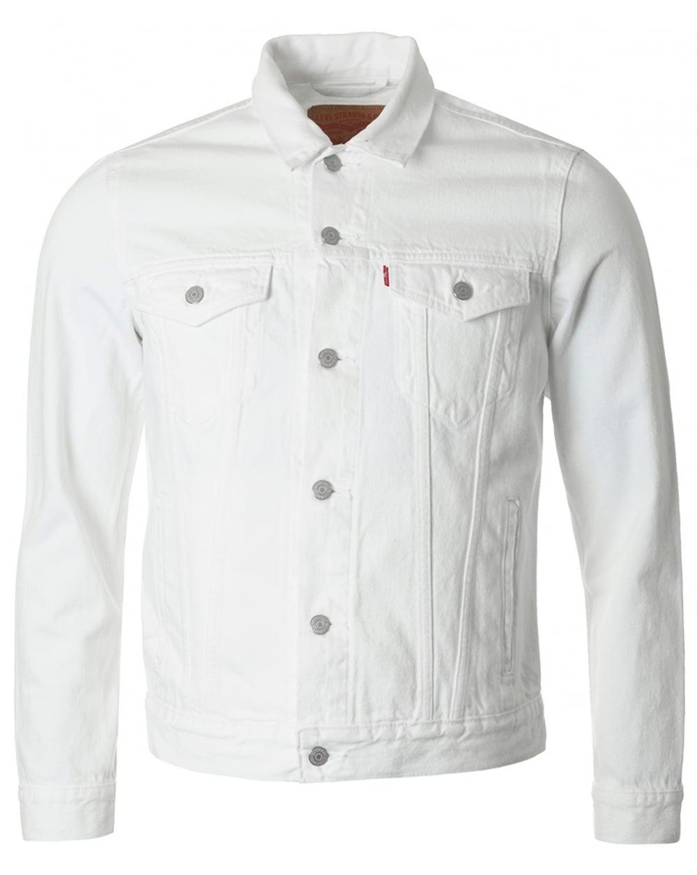 Levi's Denim Trucker Jacket in White for Men Lyst