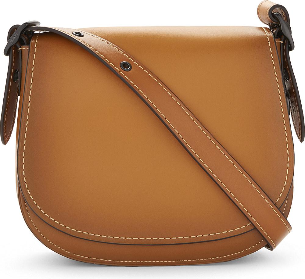 COACH Saddle 23 Leather Shoulder Bag in Brown Lyst