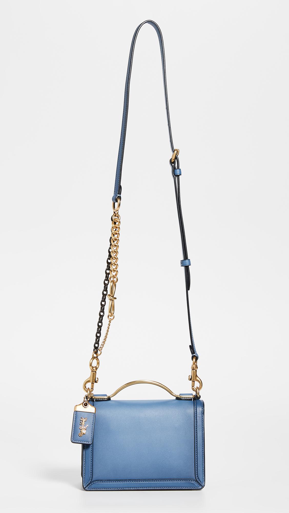 COACH Riley Top Handle Bag in Blue Lyst