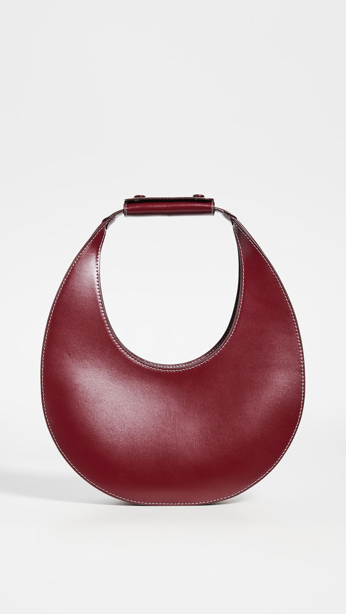 STAUD Leather Moon Bag in Raspberry (Red) Lyst