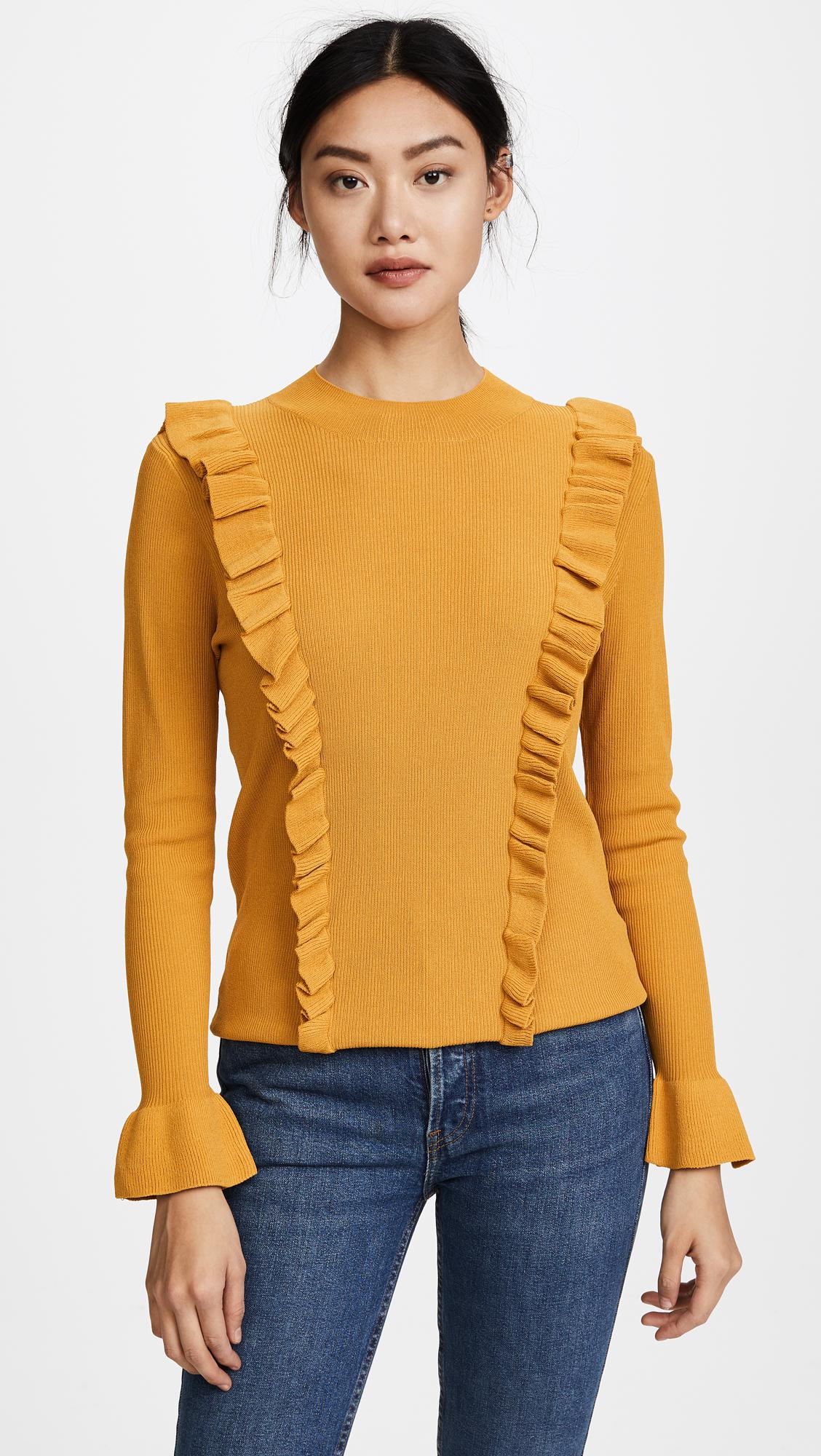 Lyst Glamorous Ruffle Front Sweater