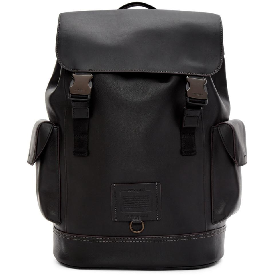COACH Leather Black Rivington Backpack for Men Lyst