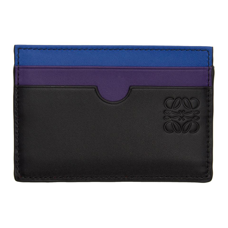 Loewe Leather Multicolor Rainbow Plain Card Holder for Men Lyst