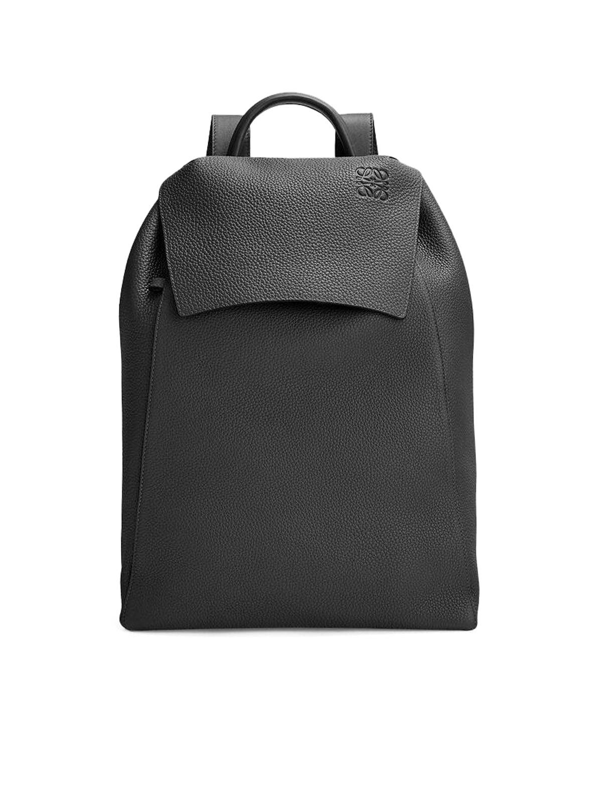 Loewe Drawstring Backpack In Grained Calfskin in Black for Men Lyst
