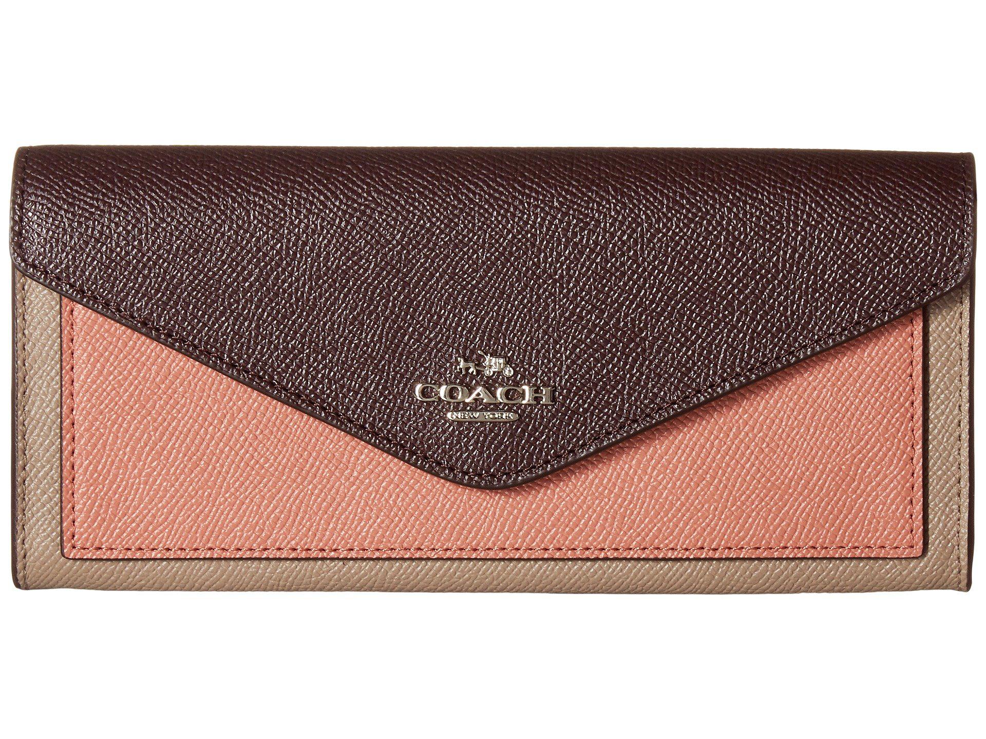 COACH Soft Wallet In Colorblock Leather Lyst