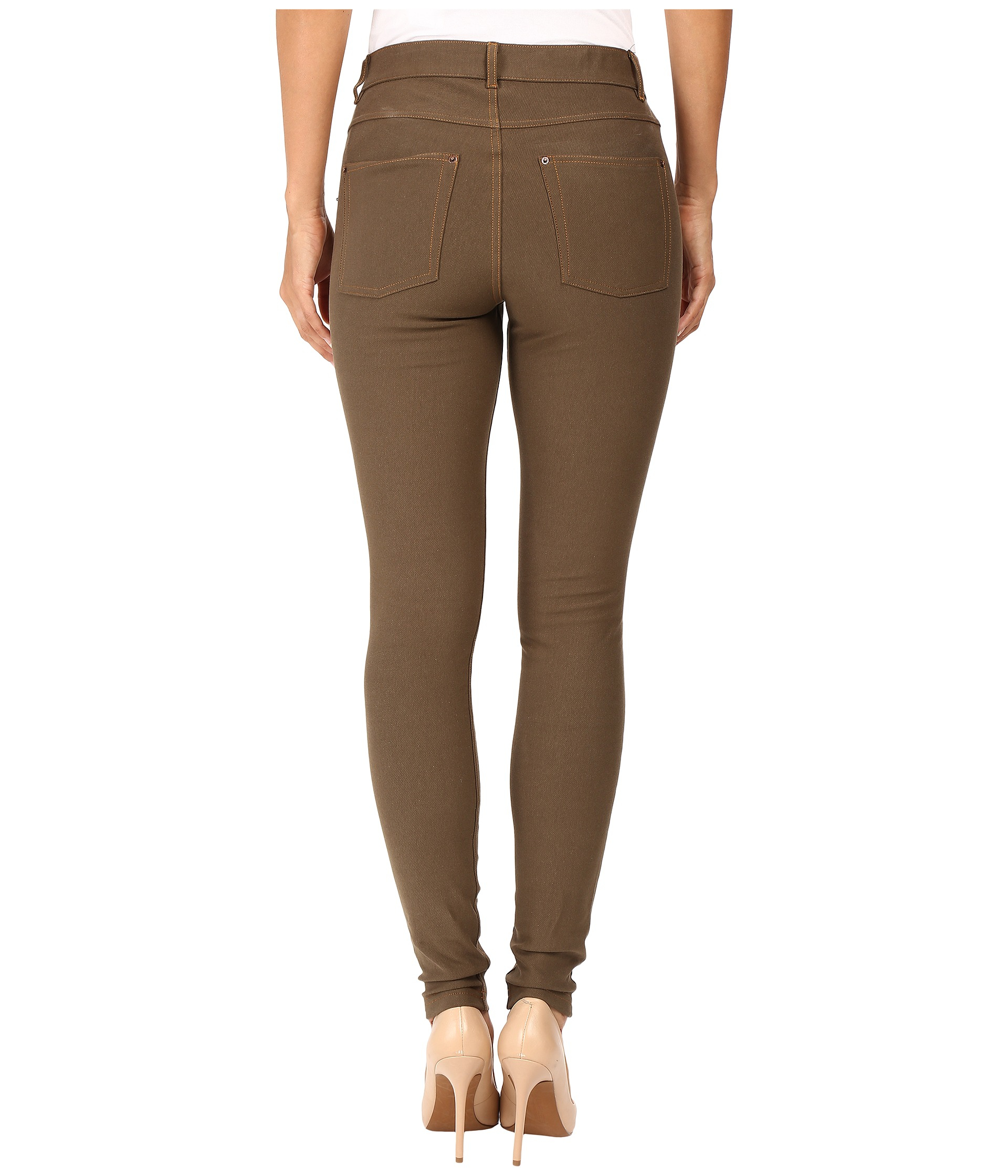Hue Essential Denim Leggings in Brown Lyst