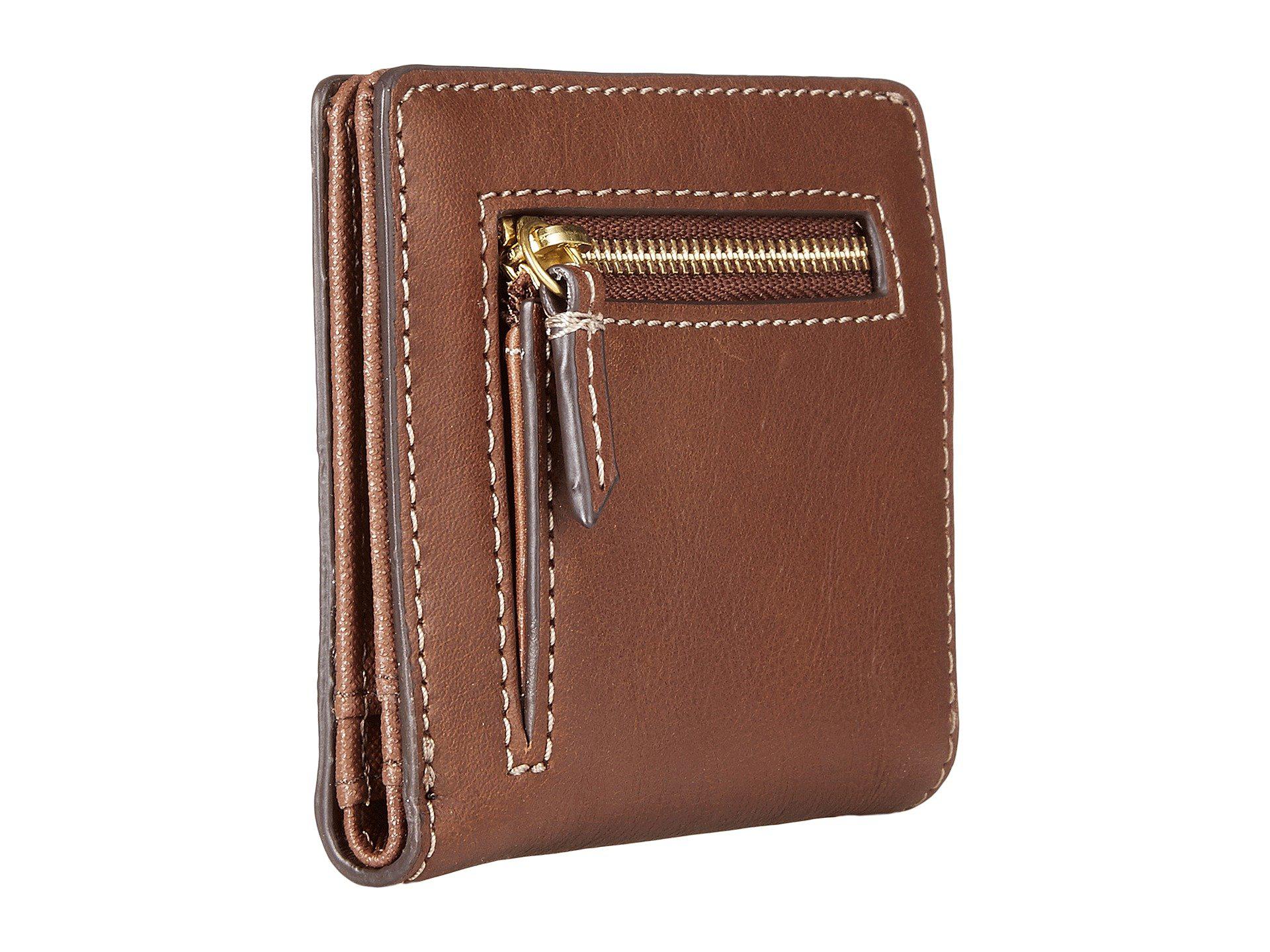 Fossil Leather Emma Mini Wallet Rfid in Brown Lyst