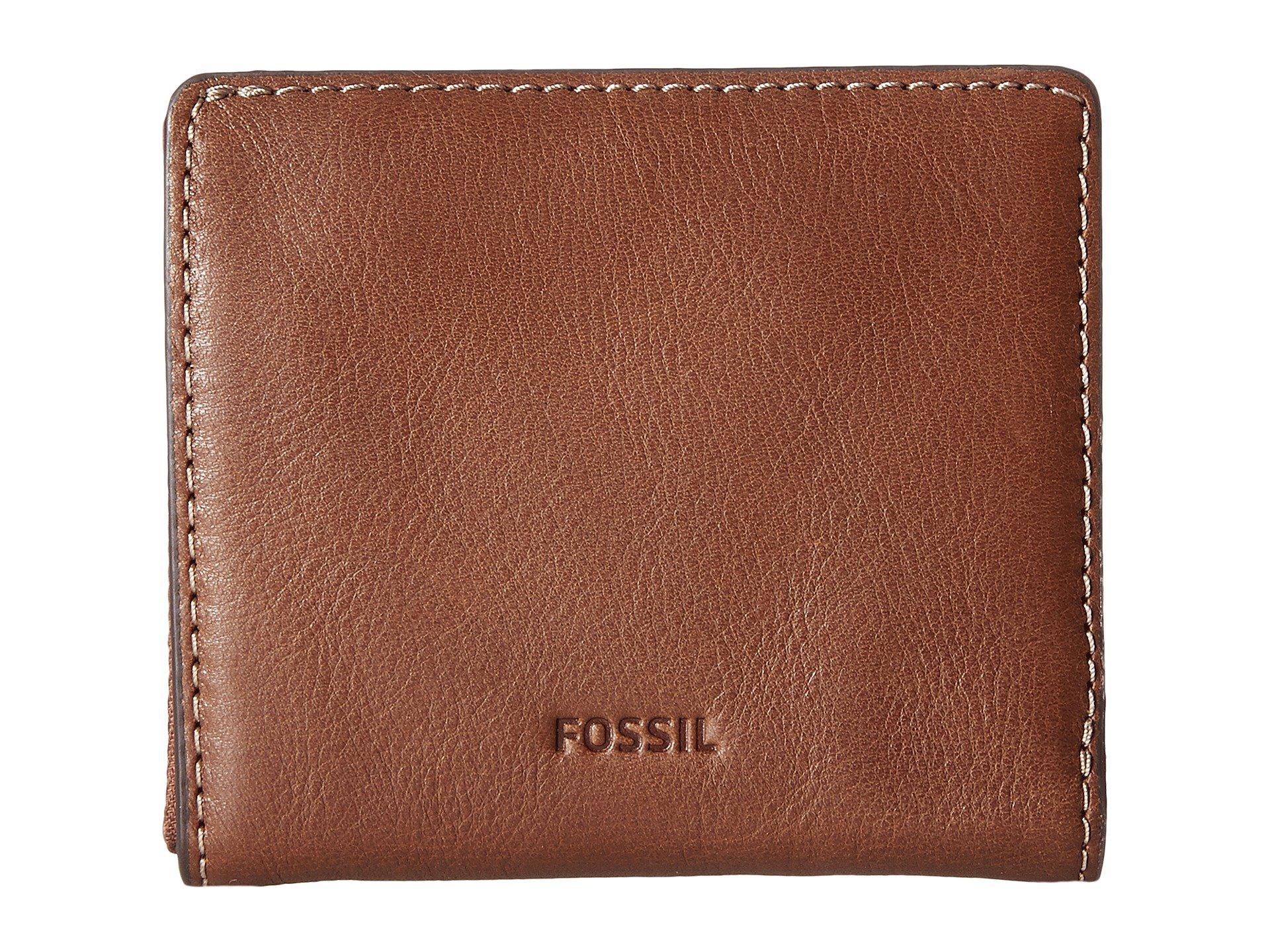 Fossil Leather Emma Mini Wallet Rfid in Brown Lyst