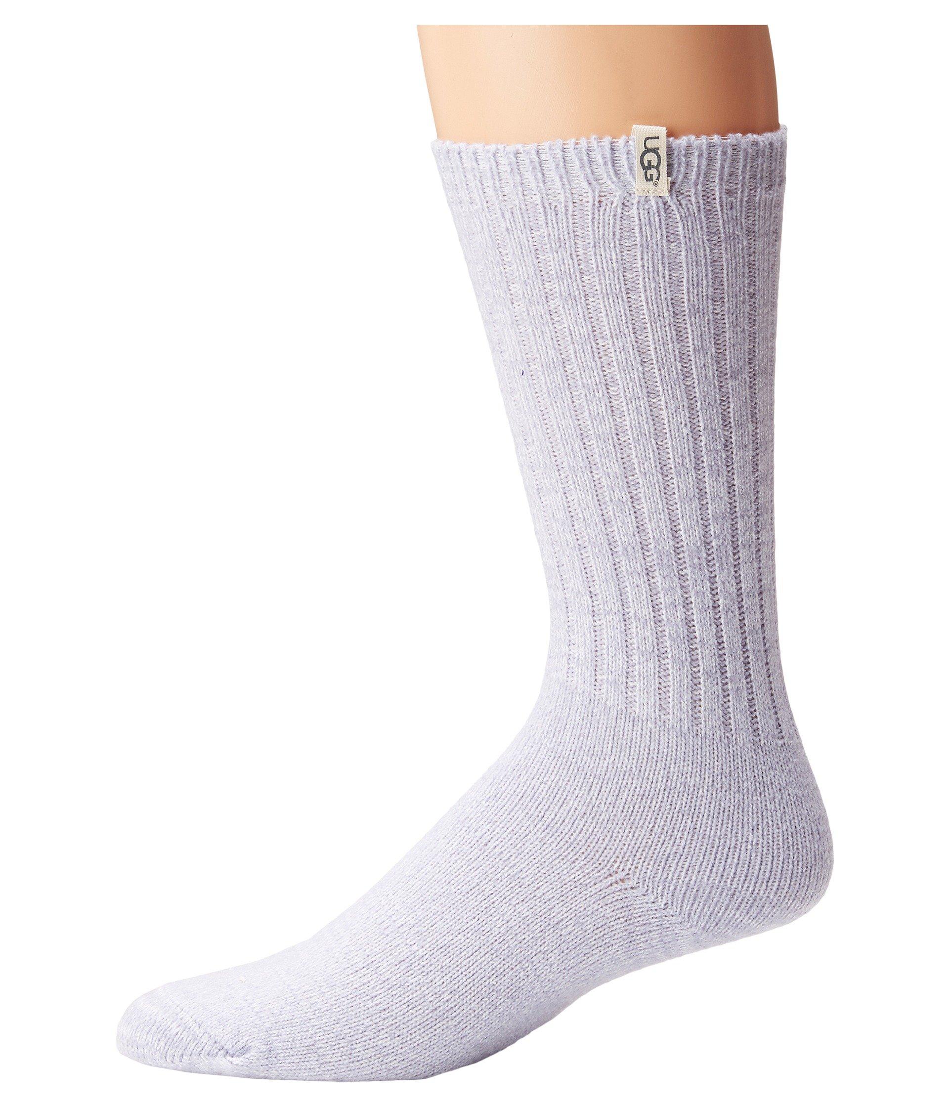 UGG Synthetic Rib Knit Slouchy Crew Socks in Blue Lyst